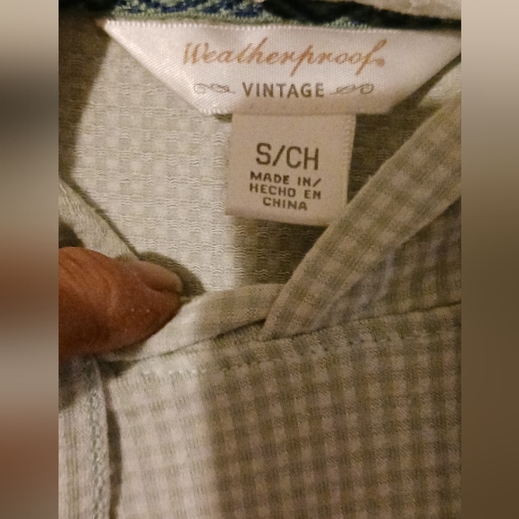 Weatherproof Vintage Green & White Lightweight Hoodie.‎ Sz. Small - Picture 5 of 10